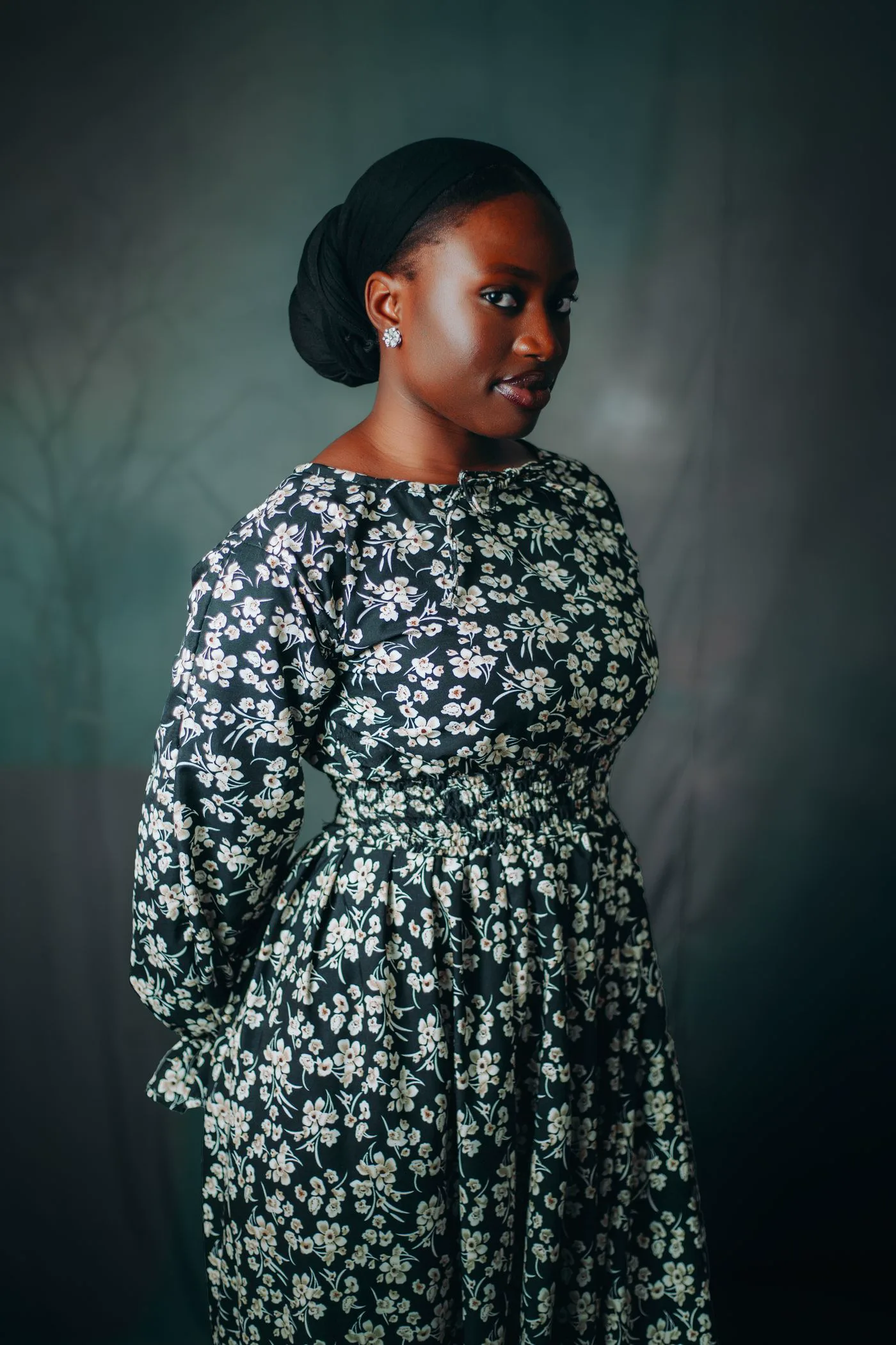 Robe portefeuille fleurie — vue 3